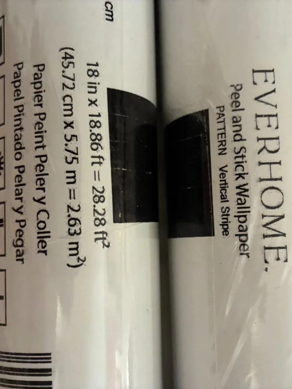 Everhome Peel and stick Wallpaper each roll has 18